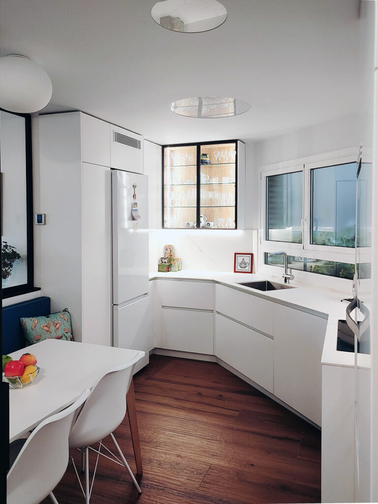 diseño de cocina en angulo